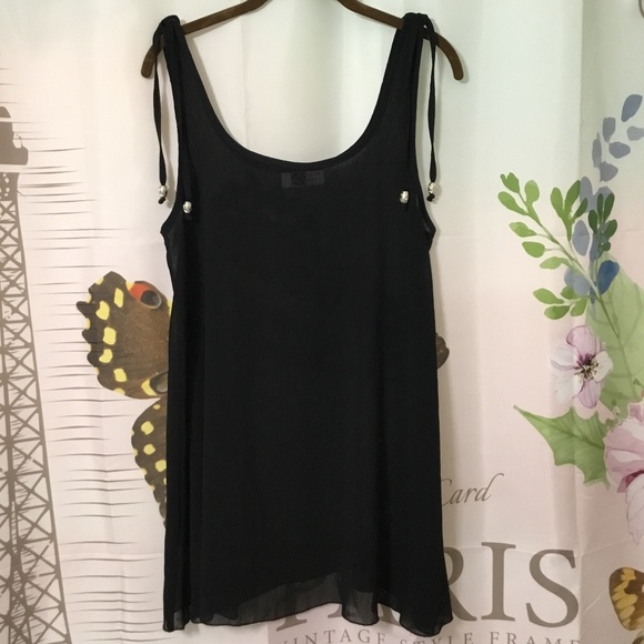 Coco Reef Women's Black Cover-Up Shoulder Tassels - Picture 1 of 5